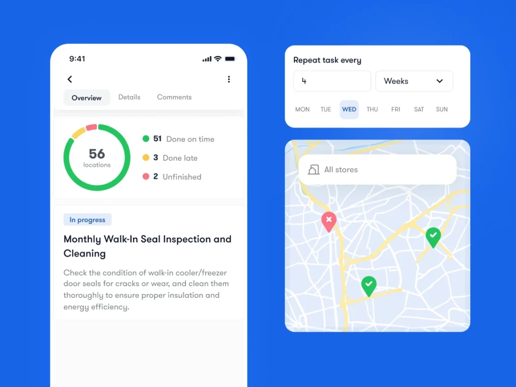 Recurring monthly inspection and deep cleaning task for easier equipment maintenance Bitreport