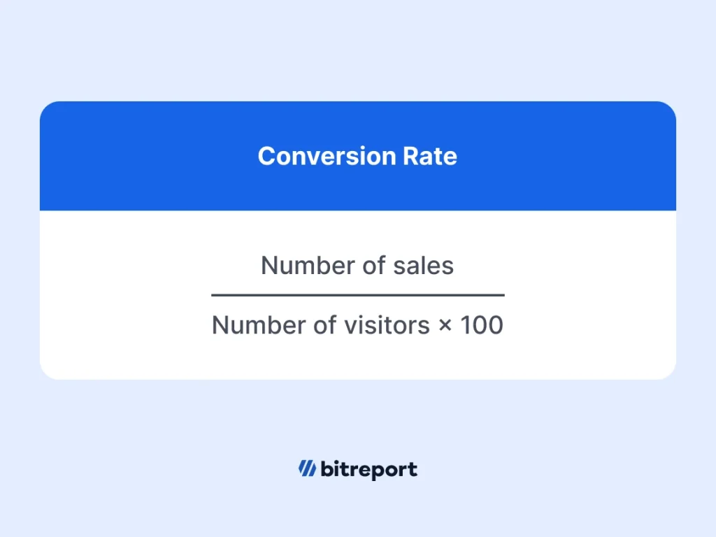 Conversion rate formula Bitreport
