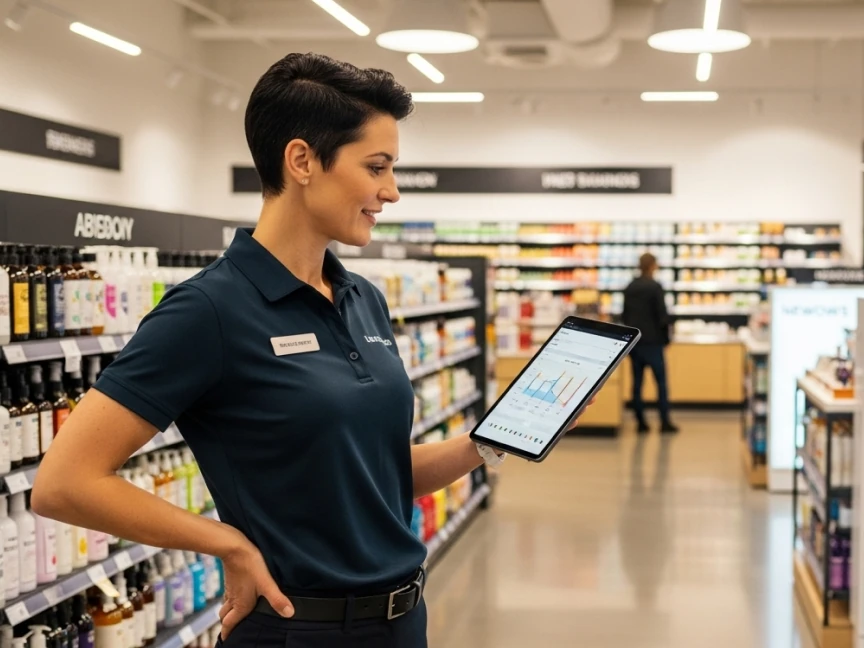 Retail manager using tablet inventory Bitreport