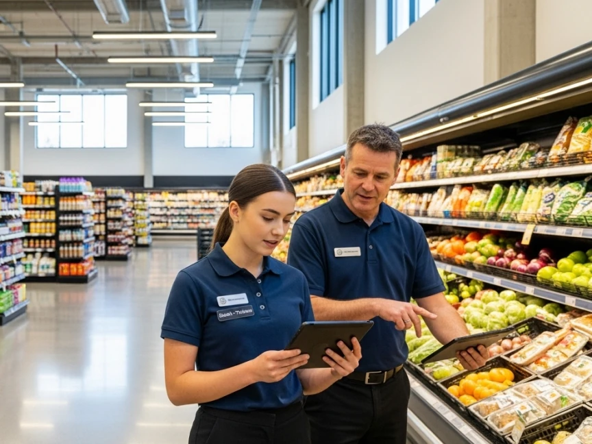 Retail staff using execution software Bitreport