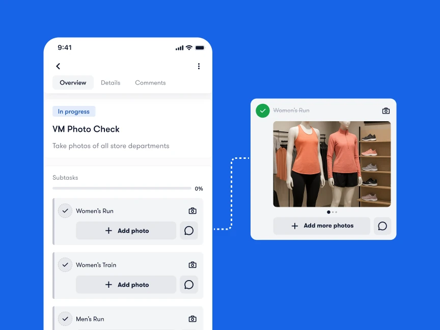 Visual merchandising photo upload workflow Bitreport